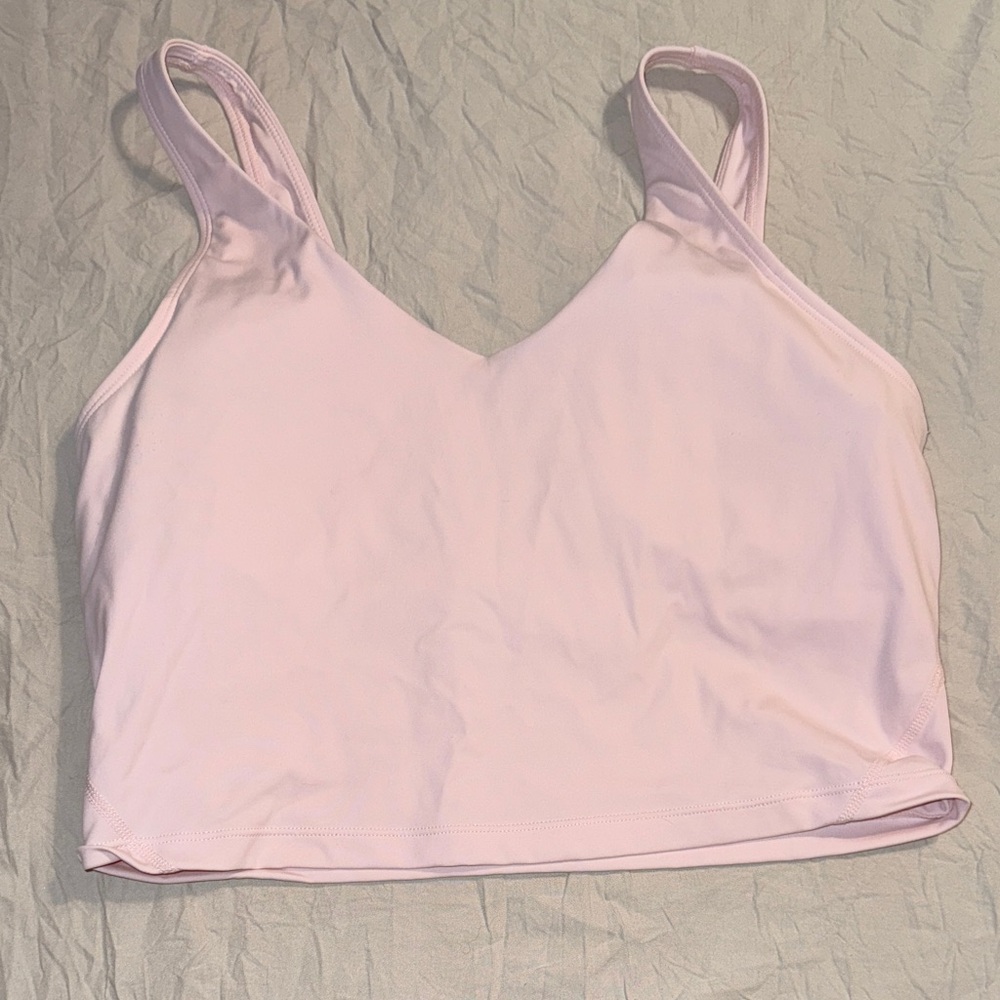 Amazon Light Pink V-Neck Crop Top